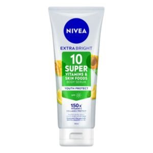 NIVEA Extra Bright 10 Super Vitamins & Skin Foods Body Serum Youth Protect (180ml)